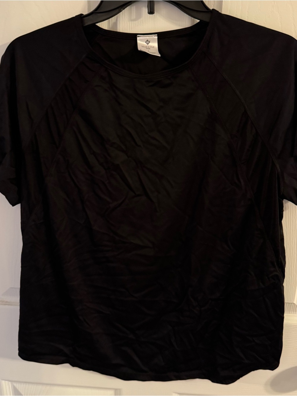 Women's Black Short-Sleeve Crew Tee